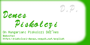 denes piskolczi business card